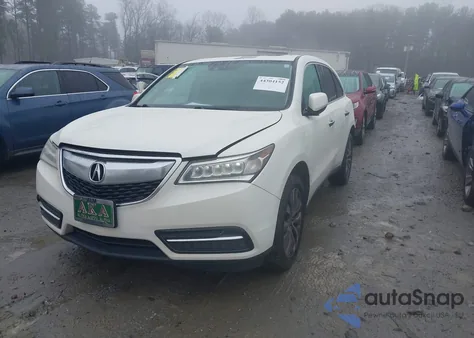 2015 Acura Mdx Technology Package из США, поврежденный, VIN 5FRYD4H46FB003628
